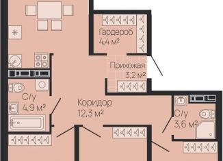 Продаю трехкомнатную квартиру, 99.3 м2, Нижегородская область