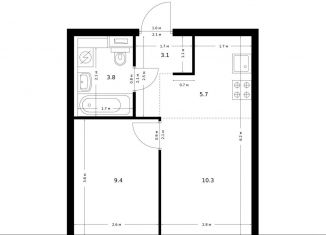Продается двухкомнатная квартира, 32.3 м2, Котельники, жилой комплекс Томилинский Бульвар, 9-10-15