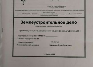 Продам земельный участок, 25 сот., деревня Кофаново, Дачная улица, 20А