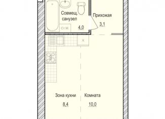 Продам квартиру студию, 25.5 м2, село Первомайский