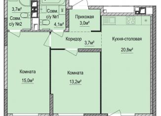 Продажа 2-комнатной квартиры, 63.5 м2, Ижевск, Устиновский район