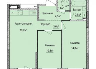 Продажа 2-комнатной квартиры, 56.9 м2, Ижевск, Устиновский район