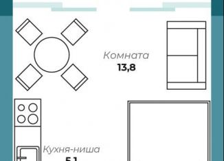 Продам 1-ком. квартиру, 40 м2, Крым, Набережная улица, 18