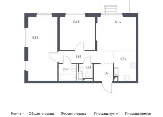 Продажа двухкомнатной квартиры, 58.5 м2, Московская область, микрорайон Пригород Лесное, к6