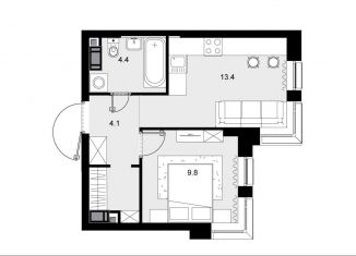 Продам однокомнатную квартиру, 34.1 м2, Москва, улица Генерала Глаголева, 16с1, метро Народное Ополчение