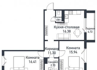 Продаю двухкомнатную квартиру, 64.8 м2, Челябинская область, Ласковая улица, 9