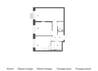 Продаю двухкомнатную квартиру, 51.2 м2, Московская область, жилой комплекс Мытищи Парк, к4.2