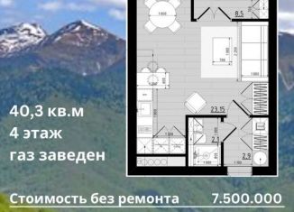 1-комнатная квартира на продажу, 40.3 м2, село Весёлое, Коломенский переулок, 5