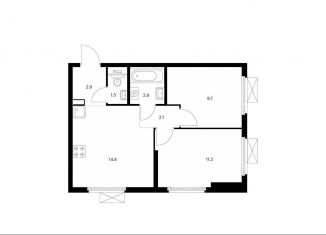 Продам двухкомнатную квартиру, 45.1 м2, Котельники, ЖК Кузьминский Лес