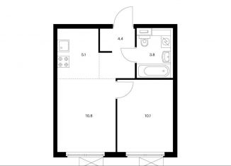 Продается 2-комнатная квартира, 34.2 м2, Котельники