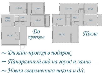 Продается 4-комнатная квартира, 78.2 м2, Братск, улица Гагарина, 91