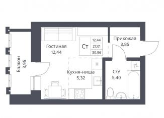 Продается квартира студия, 31 м2, Новосибирск, метро Заельцовская