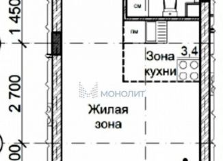 Продам квартиру студию, 25.2 м2, Нижегородская область, жилой комплекс Новая Кузнечиха, 12