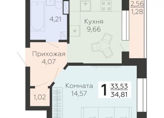 Продается 1-комнатная квартира, 34.8 м2, Воронеж, улица Независимости, 78