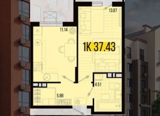 1-комнатная квартира на продажу, 37.4 м2, станица Северская
