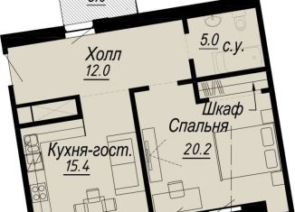 Продается однокомнатная квартира, 53.5 м2, Санкт-Петербург, метро Горьковская, набережная реки Карповки, 27В