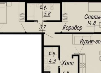 Продажа двухкомнатной квартиры, 71.5 м2, Санкт-Петербург, набережная реки Карповки, 27В, набережная реки Карповки