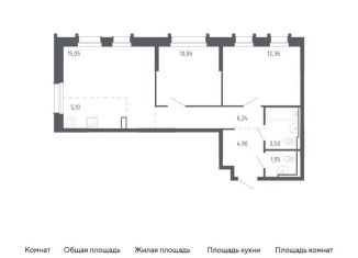 Продажа двухкомнатной квартиры, 59.2 м2, Владивосток, Ленинский район