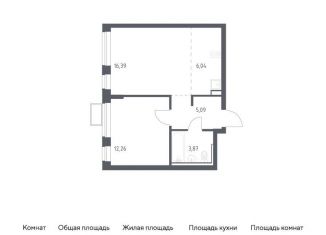Продается 1-комнатная квартира, 43.7 м2, посёлок Жилино-1, жилой комплекс Егорово Парк, к3.1, ЖК Егорово Парк
