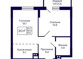 Продам 2-комнатную квартиру, 41.6 м2, Новосибирск, улица Коминтерна, 1с, Дзержинский район