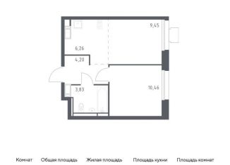 Продается 1-комнатная квартира, 34.2 м2, посёлок Мирный, жилой комплекс Томилино Парк, к5.4