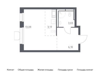 Продам квартиру студию, 25.4 м2, Московская область, жилой комплекс Томилино Парк, к5.4