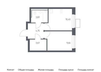 Продажа 1-ком. квартиры, 32.4 м2, Московская область, жилой комплекс Егорово Парк, к3.1