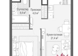 Продажа однокомнатной квартиры, 44.2 м2, Москва, ЖК Вест Гарден, проспект Генерала Дорохова, 39к2Л