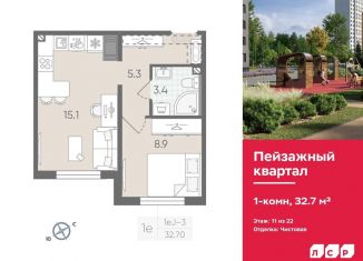 Однокомнатная квартира на продажу, 32.7 м2, Санкт-Петербург, муниципальный округ Полюстрово