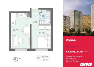 Продажа 1-ком. квартиры, 31.2 м2, Санкт-Петербург