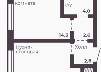 Продажа 1-комнатной квартиры, 40.3 м2, Челябинская область, проспект Ленина, 4В