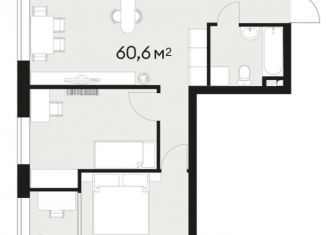 Продам квартиру со свободной планировкой, 60.6 м2, Кемерово, ЖК Южный