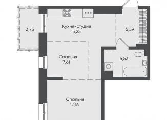 Продается 1-ком. квартира, 47.9 м2, Иркутск, улица Касьянова, 1А