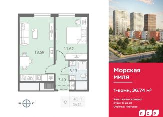 Продается 1-ком. квартира, 36.7 м2, Санкт-Петербург, метро Ленинский проспект