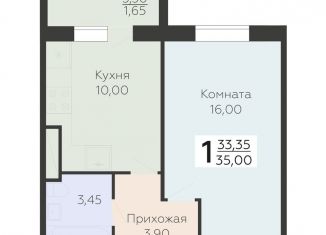 Продаю 1-комнатную квартиру, 35 м2, Всеволожск, ЖК Радужный