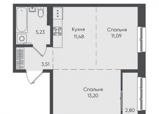 Продается 1-комнатная квартира, 47.3 м2, Иркутская область