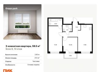 Продается двухкомнатная квартира, 59.5 м2, Москва, СВАО, Берёзовая аллея, 17к2