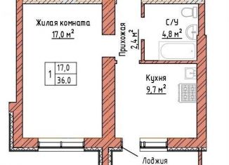 Продается 1-комнатная квартира, 36 м2, Самарская область