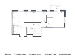 Продается 2-комнатная квартира, 65.5 м2, Владивосток, Первореченский район, улица Сабанеева, 1.2