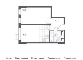 Продажа однокомнатной квартиры, 38.9 м2, Московская область, жилой комплекс Спутник, к14