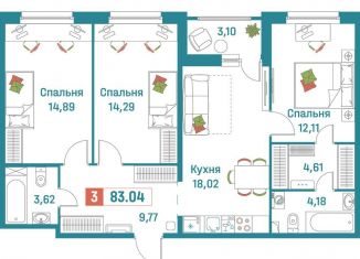 Продаю 3-комнатную квартиру, 83 м2, Ленинградская область