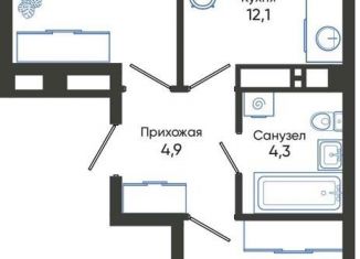 Продаю 2-комнатную квартиру, 48.4 м2, Новороссийск