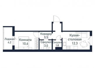 Продажа двухкомнатной квартиры, 33.3 м2, Челябинская область