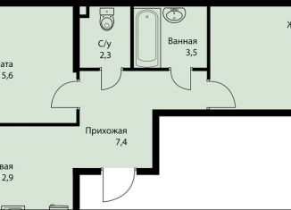 Продаю 2-комнатную квартиру, 59.1 м2, Краснодарский край