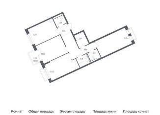 3-комнатная квартира на продажу, 79.2 м2, село Лайково, жилой комплекс Рублёвский Квартал, 57