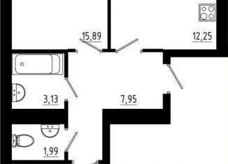 Продается 2-комнатная квартира, 56.4 м2, Татарстан