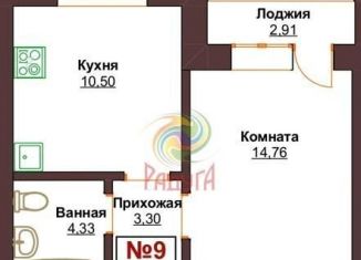 Продам 1-комнатную квартиру, 36.4 м2, село Ново-Талицы, Садовая улица, 3Д