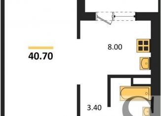 Однокомнатная квартира на продажу, 40.7 м2, Новосибирск, метро Маршала Покрышкина, улица Николая Островского, 195/6