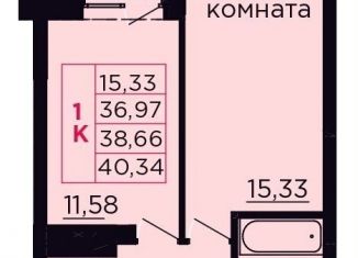 1-ком. квартира на продажу, 38.7 м2, Ростовская область