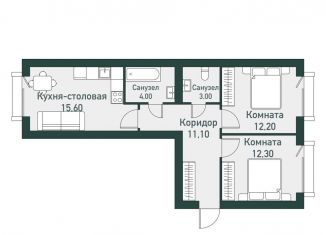 Продам двухкомнатную квартиру, 61.3 м2, Челябинская область